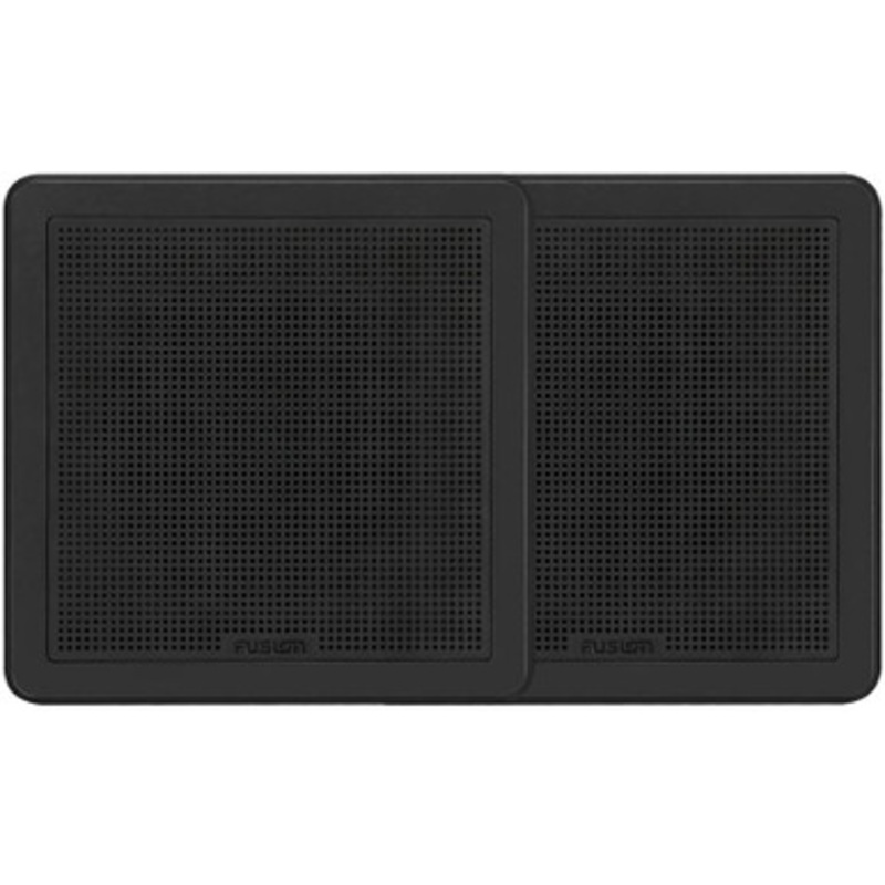 Fusion FM-65SB FM Series 6.5in 120W Flush Mount Square Marine Speakers – Black Grill