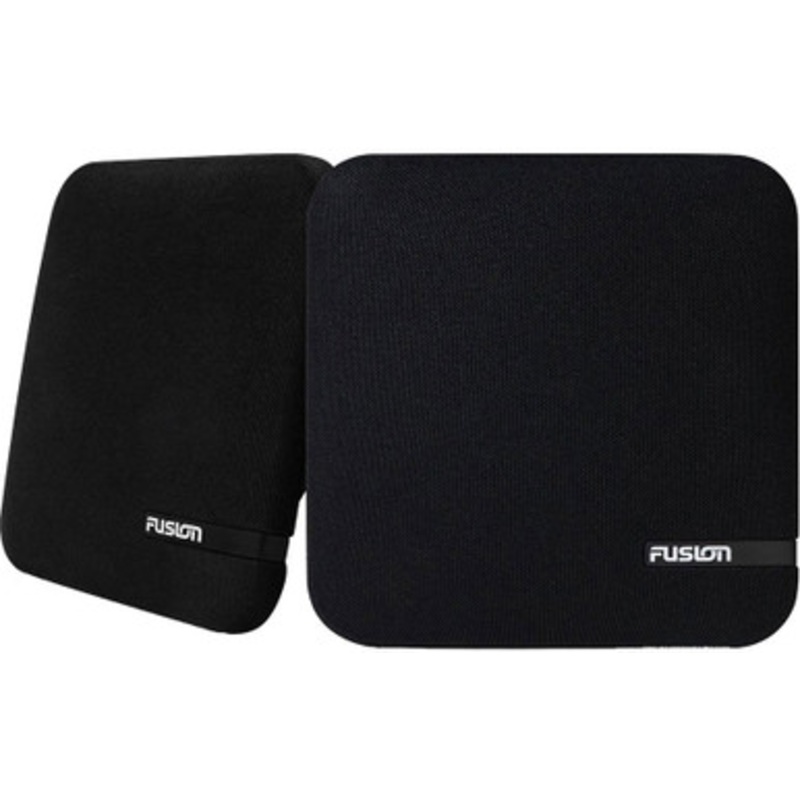 Fusion SM-F65CB SM Series 6.5in 100W Shallow Mount Square Speakers – Black Cloth Grill