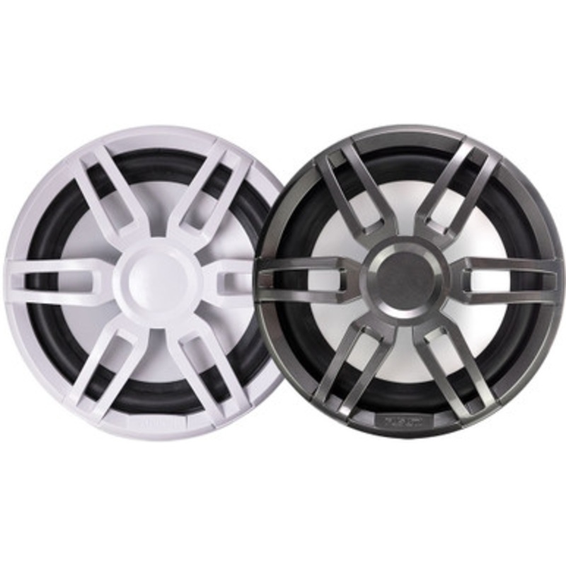 Fusion XS-SL10SPGW XS Series 10in 600 Watt Sports Marine Subwoofer – White & Grey Grill Options