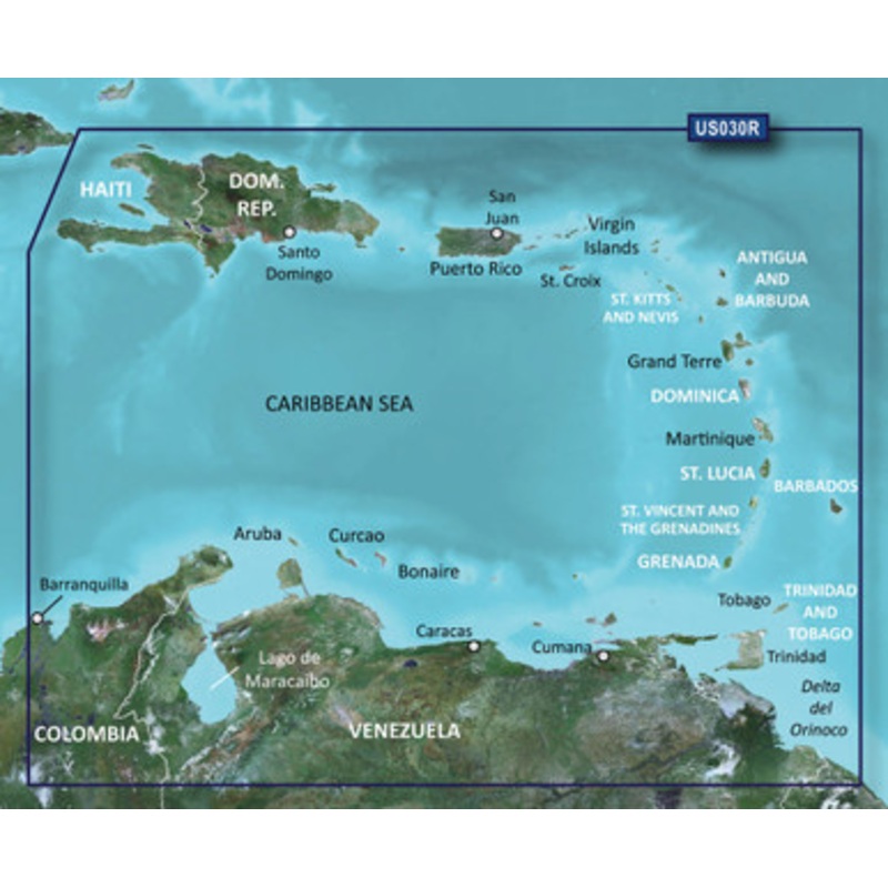 Garmin HXUS030R BlueChart g2 HD – Southeast Caribbean – microSD/SD