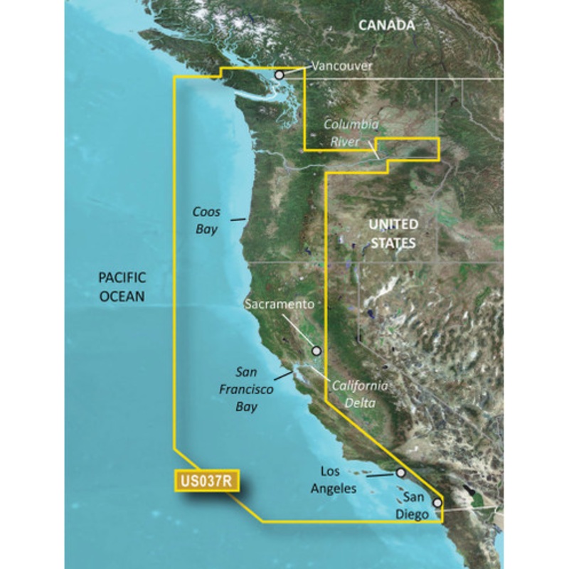 Garmin VUS037R BlueChart g3 Vision HD – Vancouver to San Diego – microSD/SD