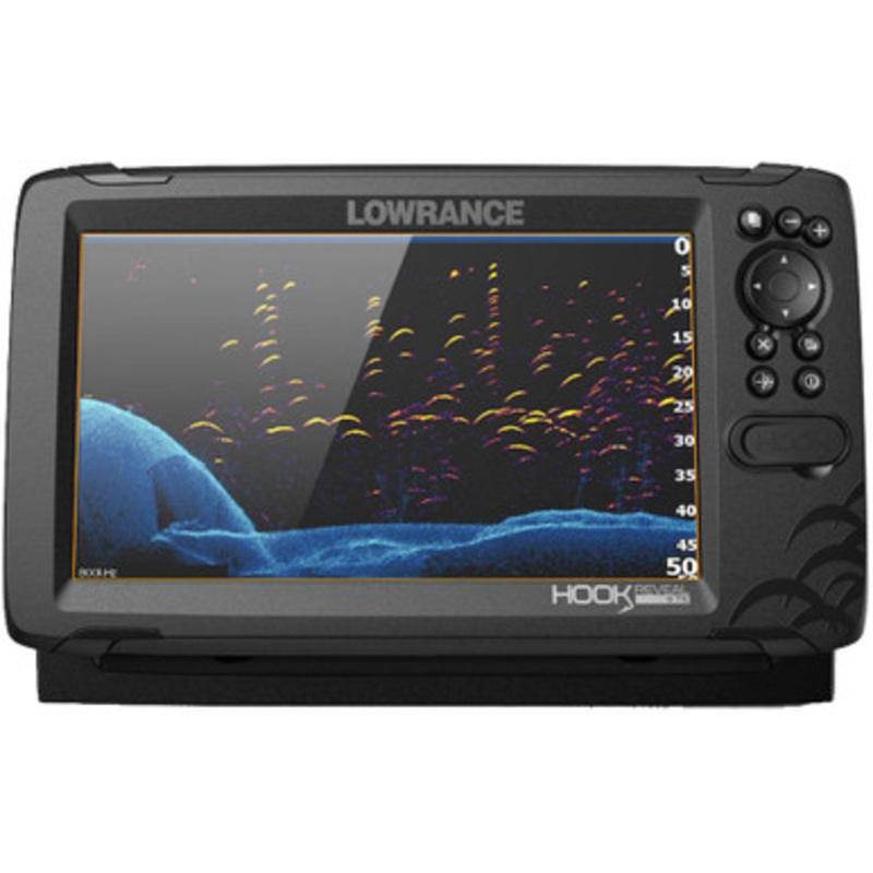 Lowrance 000-15526-001 HOOK Reveal 9 Chartplotter/Fishfinder w/ TripleShot Transom Mount Transducer – US Inland Charts