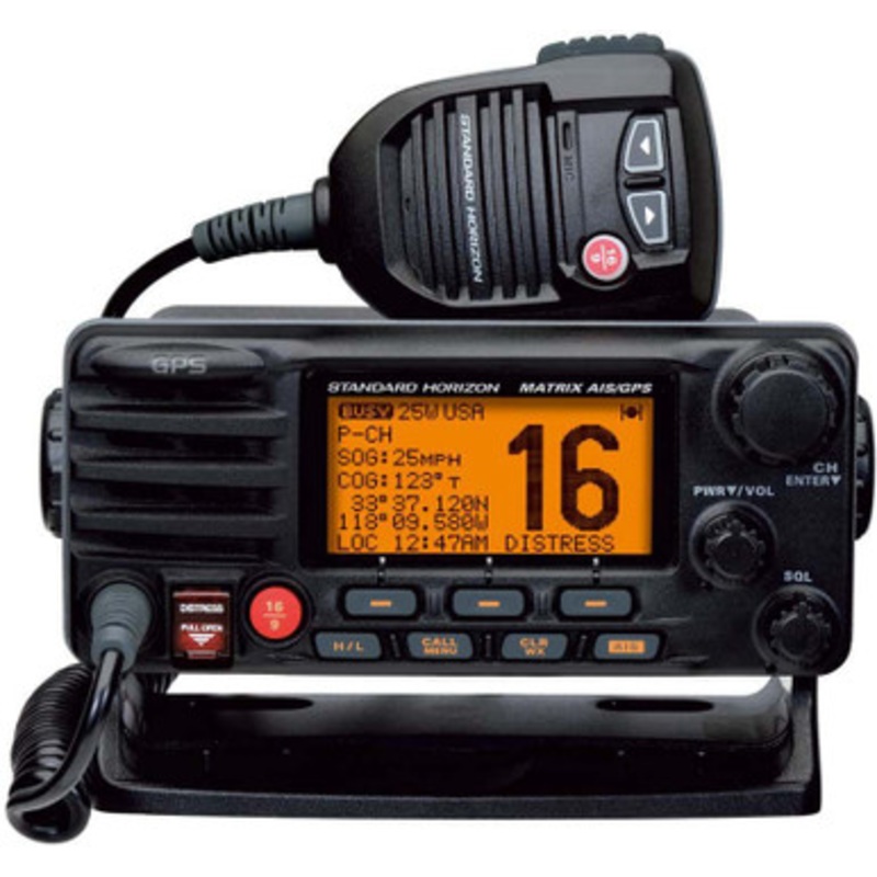 Standard Horizon GX2200B Matrix Fixed Mount VHF w/ AIS & GPS – Class D DSC – 30W – Black