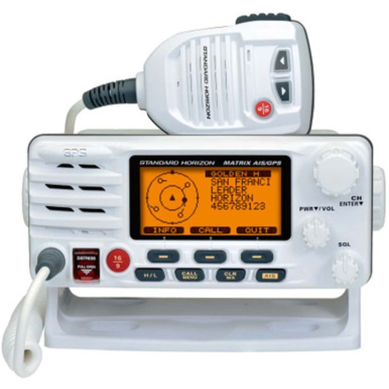 Standard Horizon GX2200W Matrix Fixed Mount VHF w/ AIS & GPS – Class D DSC – 30W – White