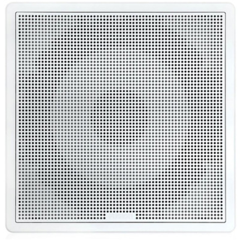 Fusion FM-S10SW FM Series 10in 400W Flush Mount Marine Subwoofer – Square Grill – White