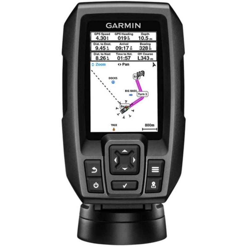 Garmin 010-01550-01 STRIKER 4 Fishfinder Worldwide Version w/ 77/200kHz – 4-Pin Transducer w/ Transom & Trolling Motor Mounts