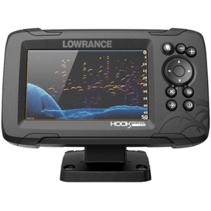 Lowrance 000-15500-001 HOOK Reveal 5 Chartplotter/Fishfinder w/ SplitShot Transom Mount Transducer – US Inland Charts