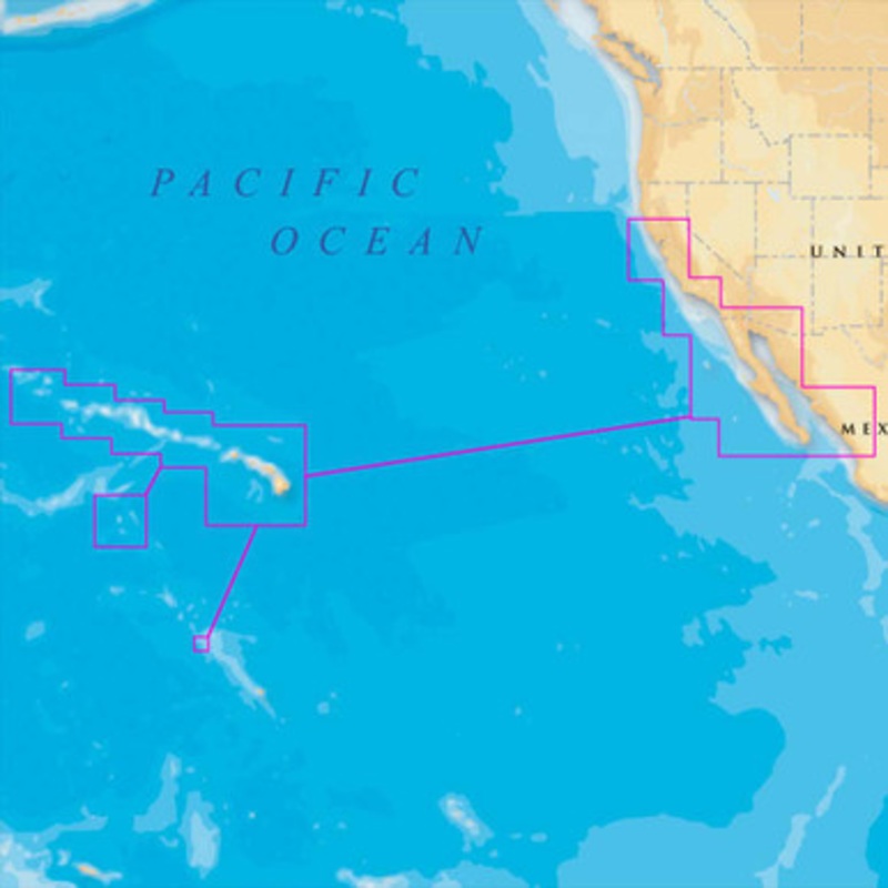 Navionics MSD/644P+ Platinum+ – Hawaii, California South to Baja – microSD/SD