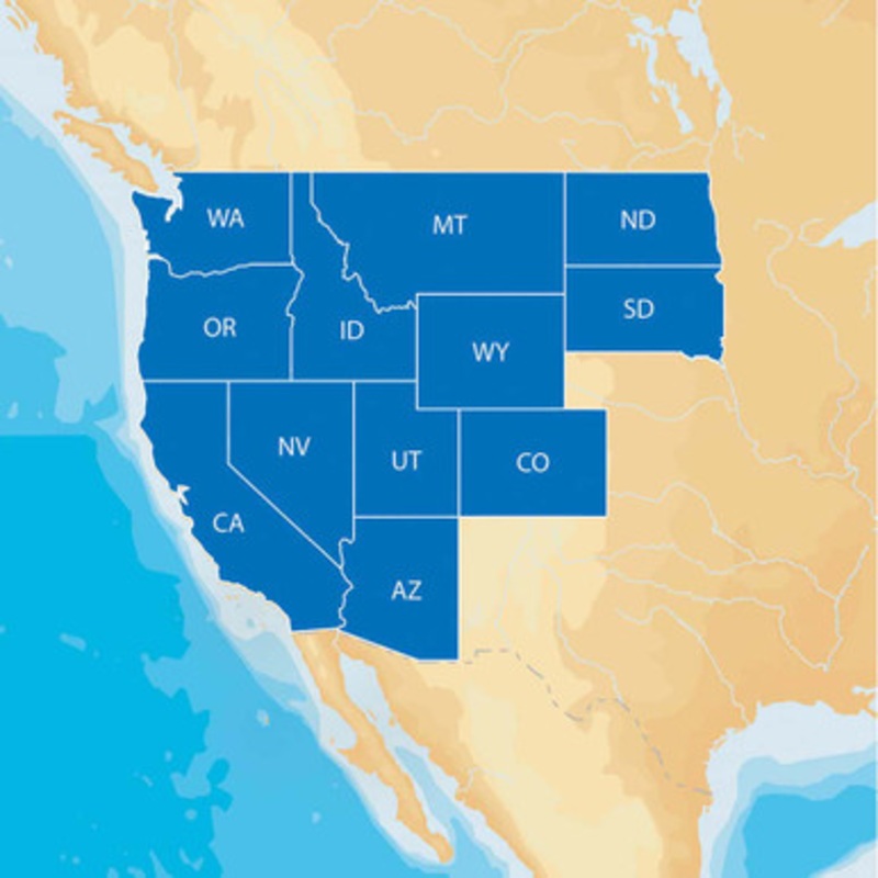 Navionics MSD/HMPT-W6 HotMaps Platinum Lake Maps – West – microSD/SD