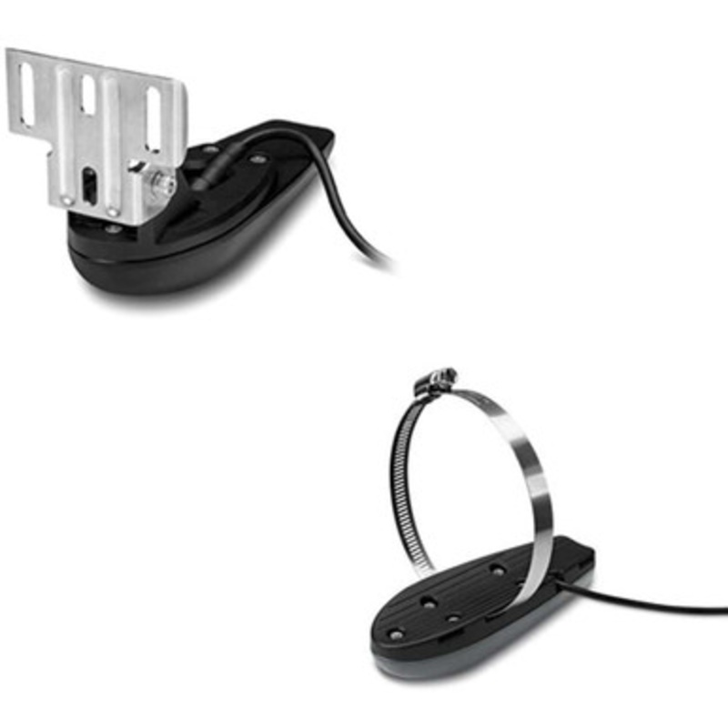 Garmin 010-01960-00 GT20-TM Transom Mount DownVu 500W (CHIRP 455/800kHz) Traditional 500W (77/200 Hz) Transducer w/ Temp – 4-Pin