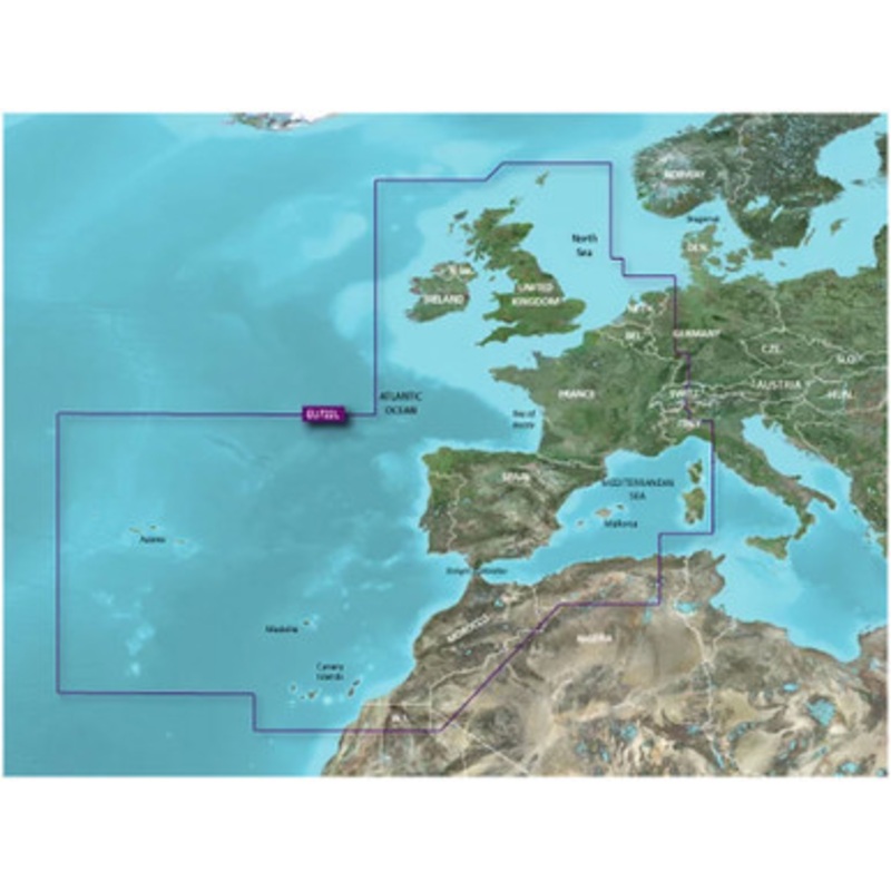 Garmin 010-C1156-00 VEU722L Europe Atlantic Coast BlueChart g3 Vision