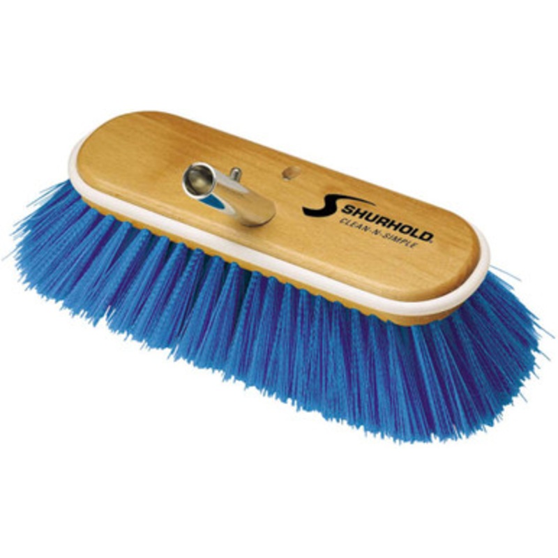 Shurhold 975 10” Extra-Soft Deck Brush – Blue Nylon Bristles