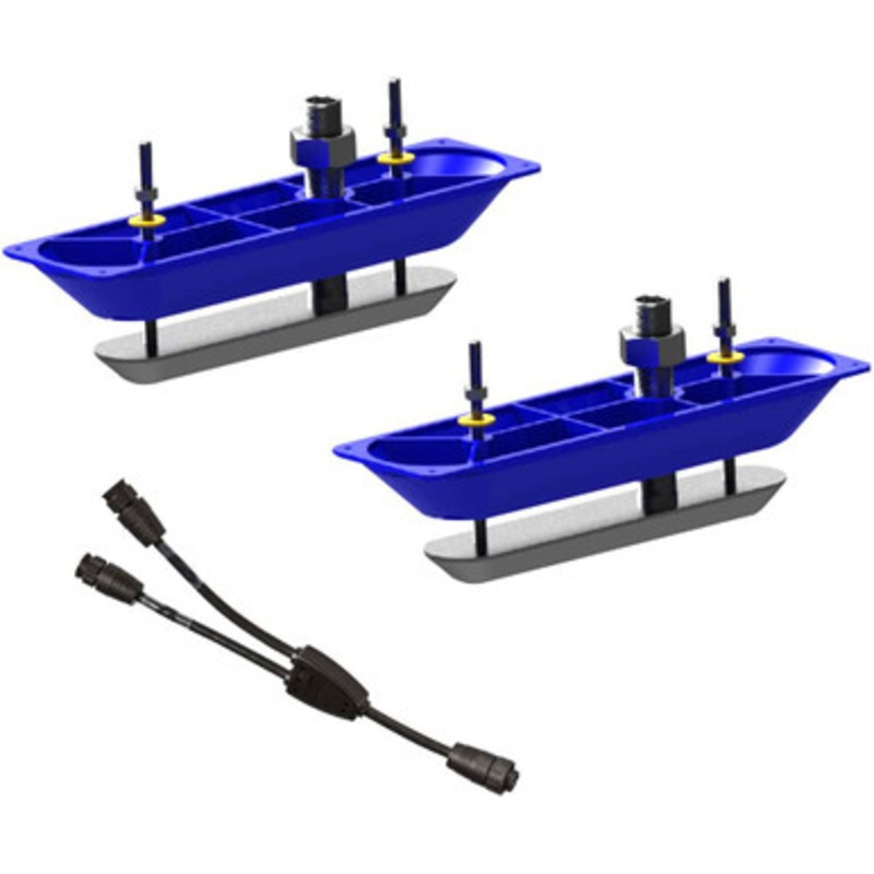 Lowrance 000-11460-001 StructureScanHD Sonar Stainless Steel Thru-Hull Transducer (Pair) w/ Y-Cable