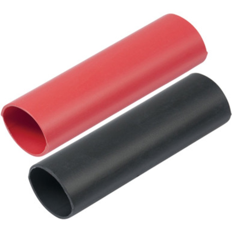 Ancor Heavy Wall Heat Shrink Tubing – 1” x 3” – 2 Pack – Black/Red