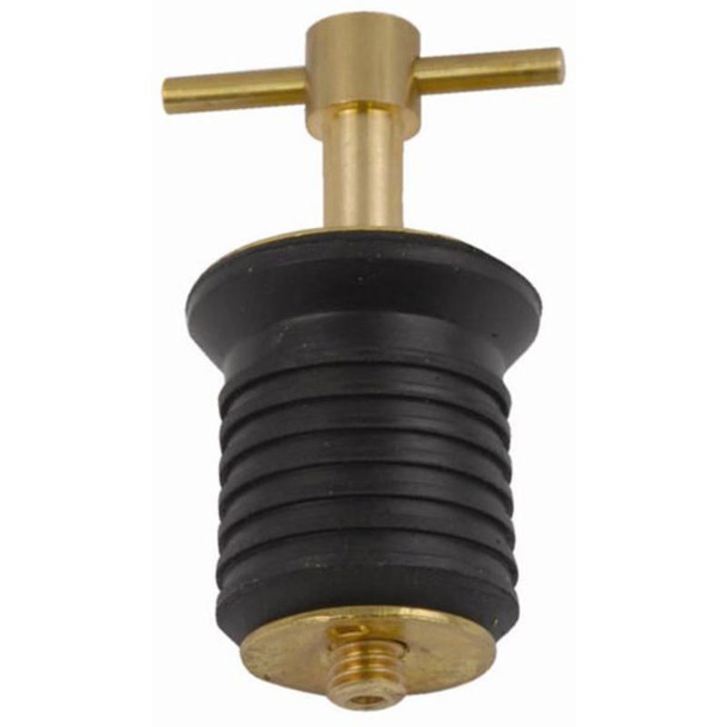 Attwood 7526A7 Brass T-Handle Drain Plug – 1 in.