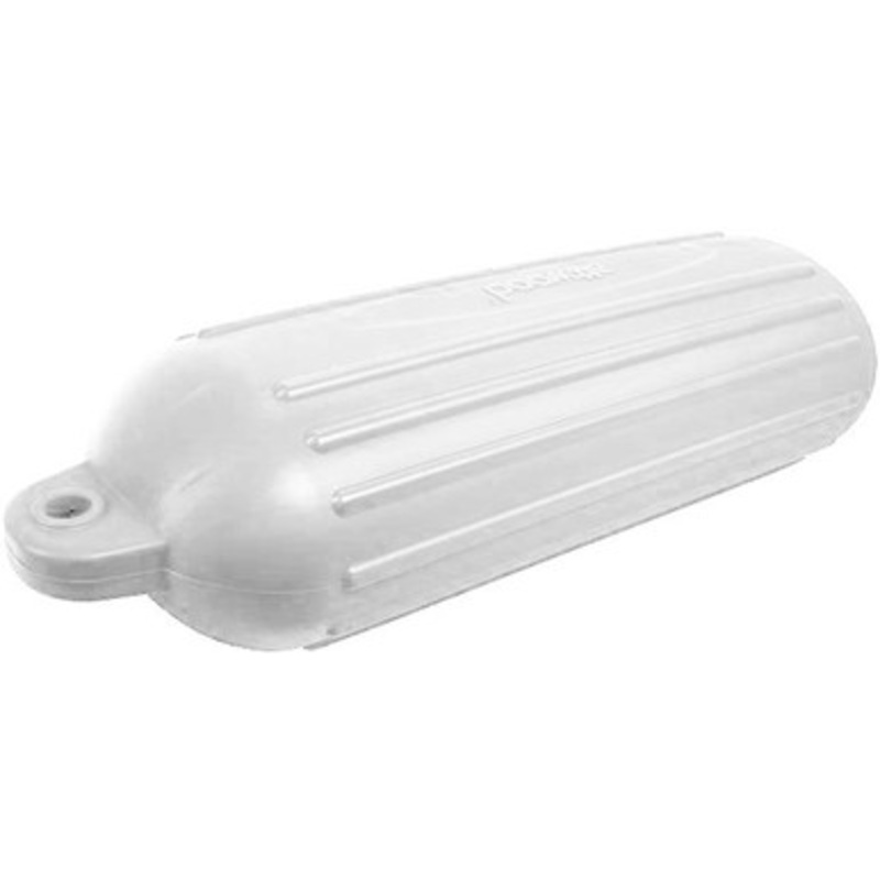Attwood 9354D1 SoftSide Oval Mooring Fender – 4×16 in. – White