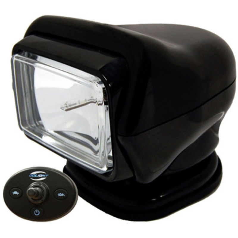 Golight HID Stryker Searchlight w/ Wired Dash Remote – Permanent Mount – Black