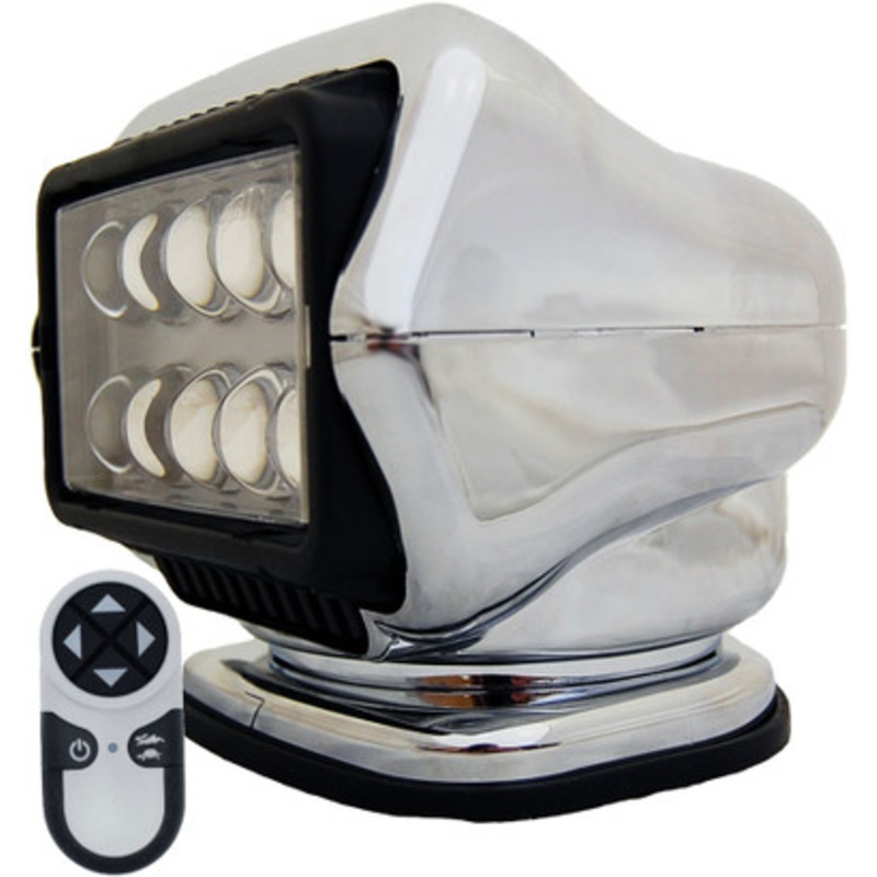 Golight LED Stryker Searchlight w/ Wireless Handheld Remote – Magnetic Base – Chrome