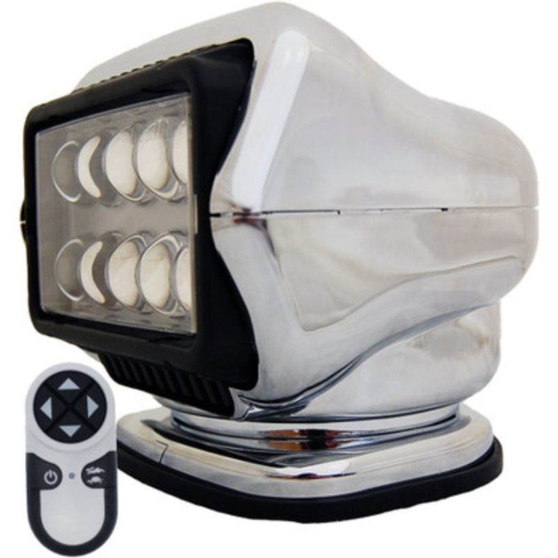 Golight LED Stryker Searchlight w/ Wireless Handheld Remote – Permanent Mount – Chrome