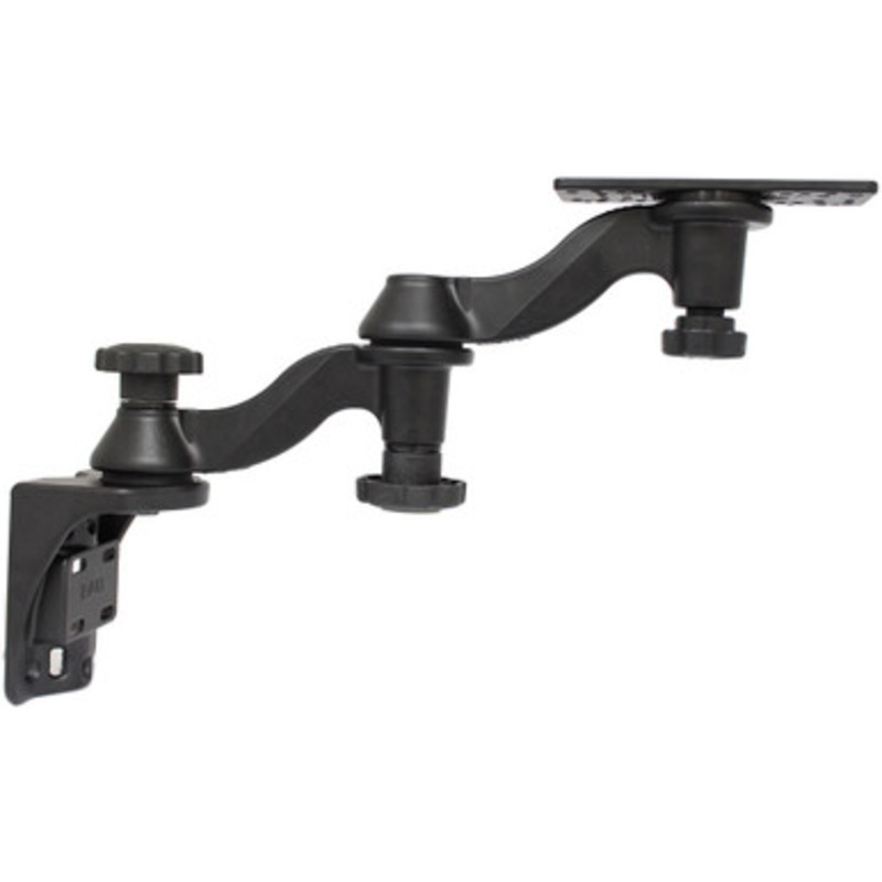 RAM Vertical Double 6 Swing Arms w/ 6.25 X 2 Rectangle Base & Vertical Mounting Base