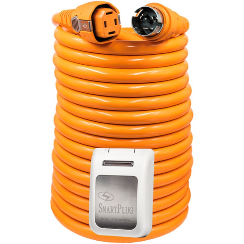 SmartPlug C50504BM50PW 50ft Dual Configuration Cordset w/Marina Twist-Type Connector Non-Metallic Inlet – White Inlet 50 Amp