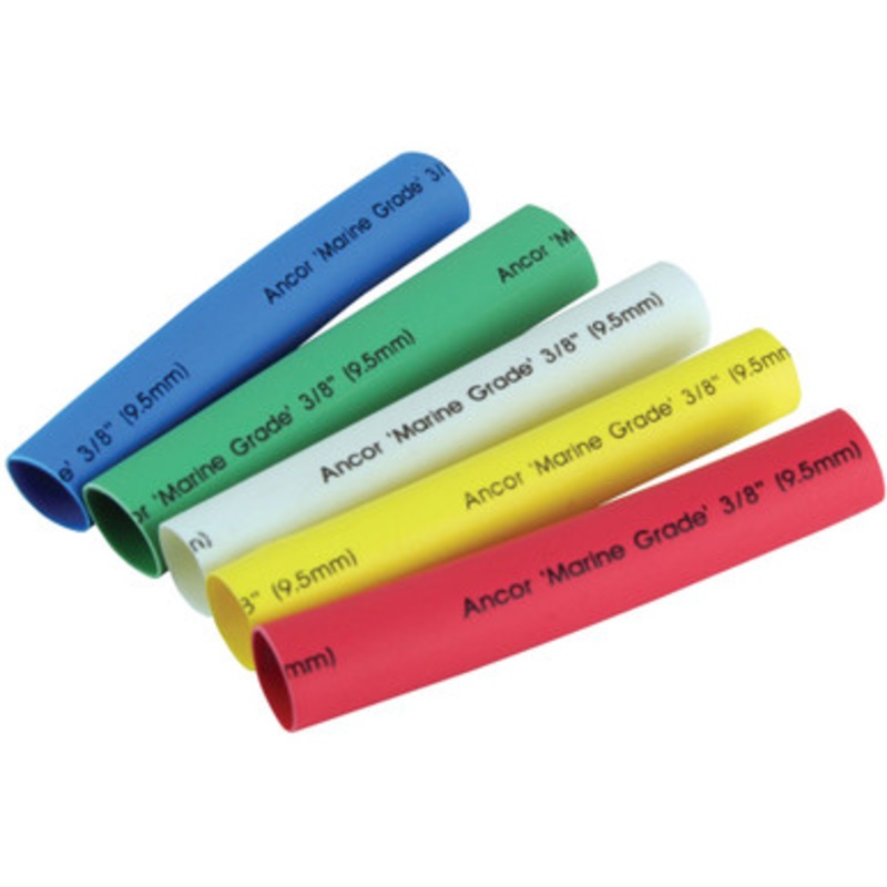 Ancor Adhesive Lined Heat Shrink Tubing – 5 Pack, 3, 12 to 8 AWG, Assorted Colors