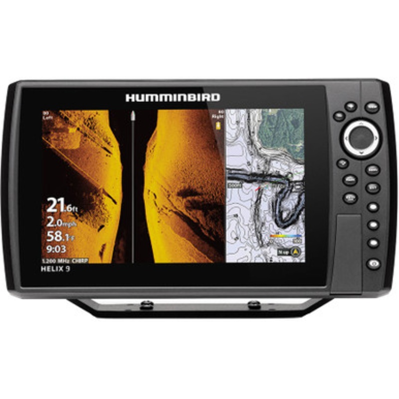 Humminbird HELIX 9 G3N – CHIRP MEGA SI Fishfinder/GPS Combo w/ Transom Mount Transducer
