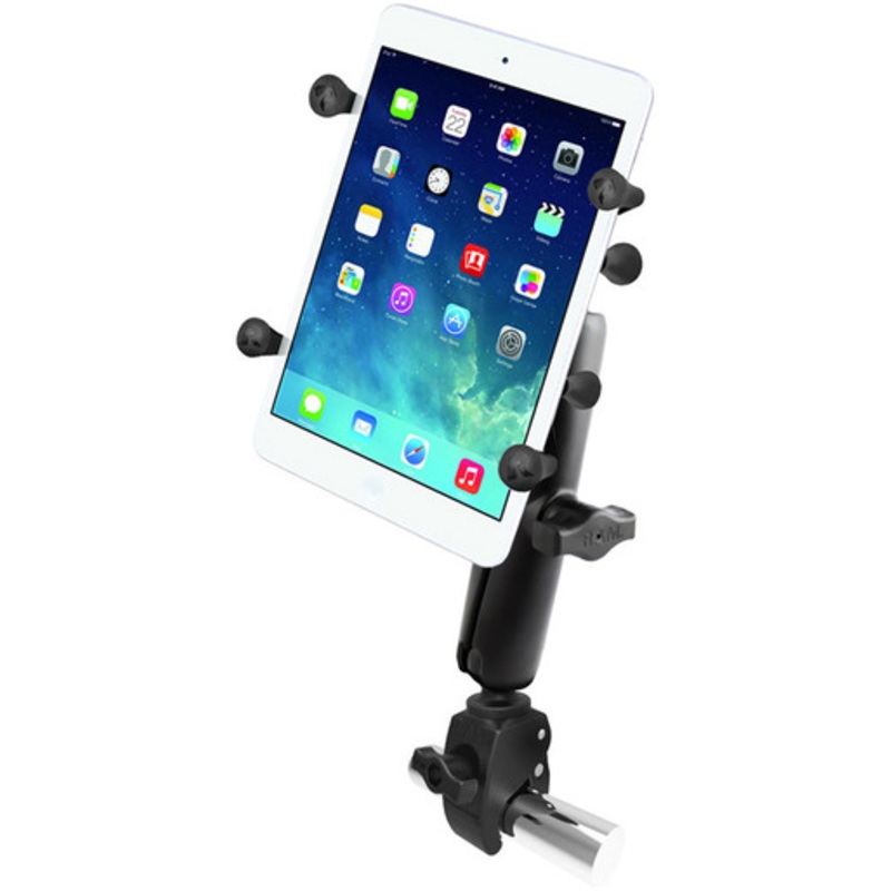 RAM Tough-Claw Base w/ Long Double Socket Arm & Universal X-Grip Cradle – Fits 7 Tablets