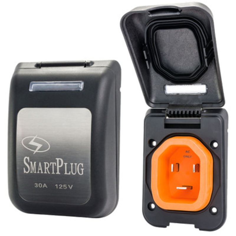 SmartPlug BM30PB Non-Metallic Inlet with Cover Assembly – Black Inlet 30 Amp