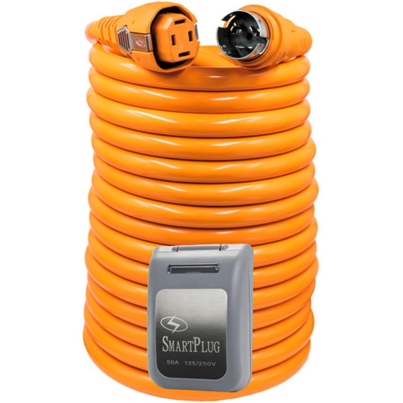 SmartPlug C50504BM50PG 50ft Dual Configuration Cordset w/Marina Twist-Type Connector Non-Metallic Inlet – Gray Inlet 50 Amp
