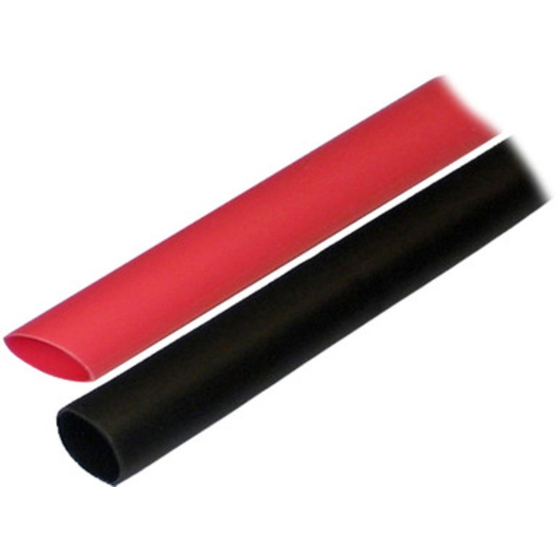Ancor Adhesive Lined Heat Shrink Tubing (ALT) – 1/2 x 3 – 2 Pack – Black/Red