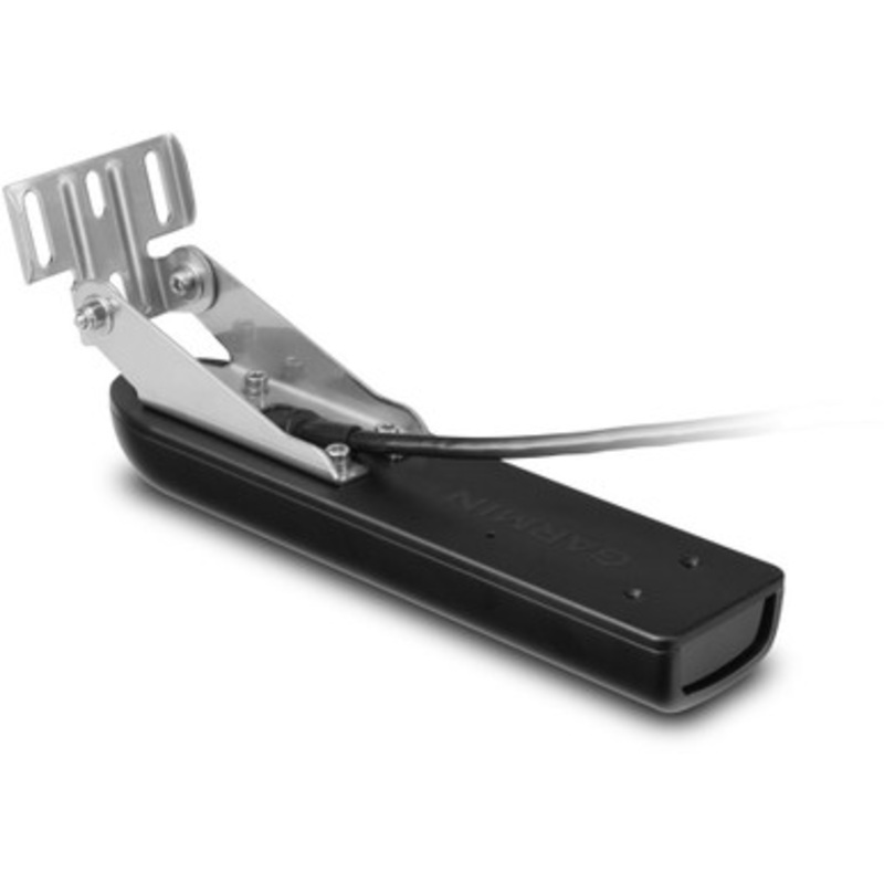Garmin GT40-TM – Transom Mount DownVu/ SideVu 500W (CHIRP 455/ 800 kHz); Traditional 500W(77/ 200 kHz) Transducer w/ Temp