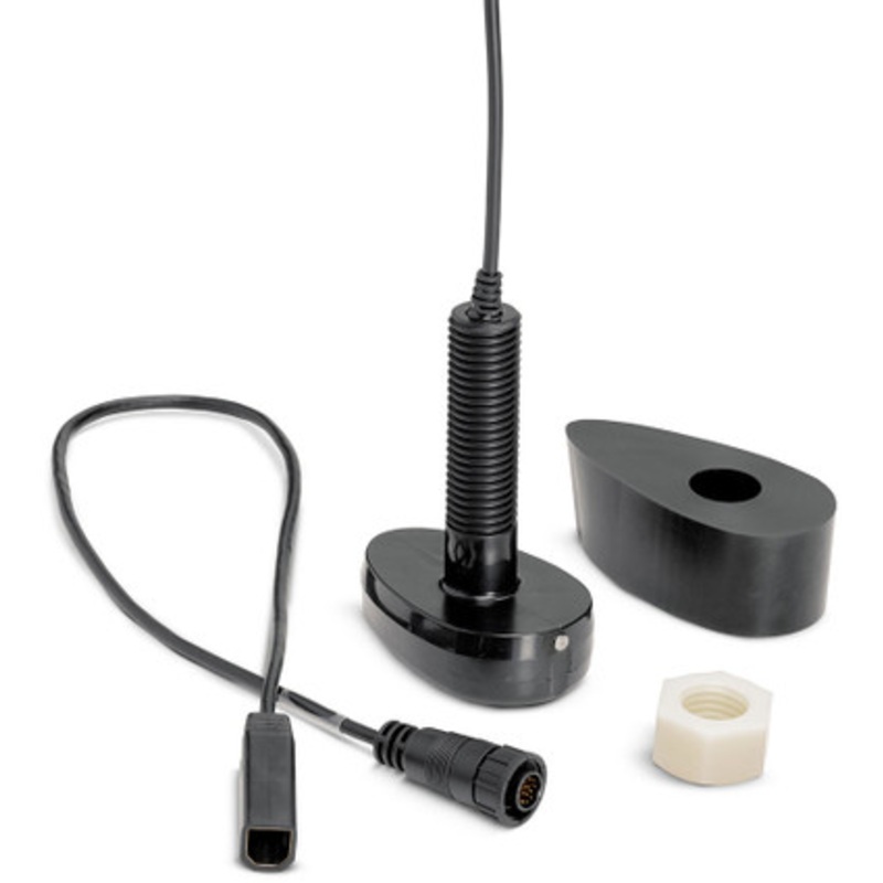 Humminbird XPTH-9-HW-T Dual Spectrum CHIRP Plastic Thru-Hull Transducer w/ Temp
