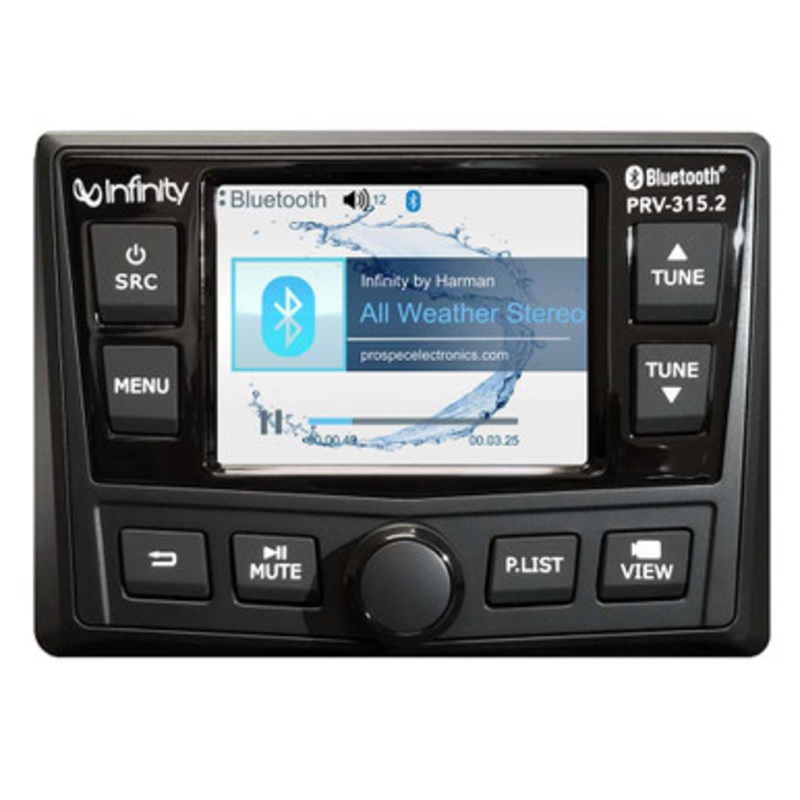 Infinity PRV315.2 AM/FM/BT/USB Stereo Receiver – Round Chassis – Cut Out