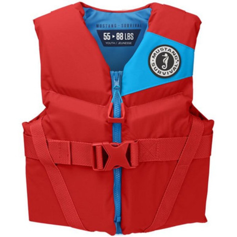 Mustang REV Youth PFD Vest – Imperial Red