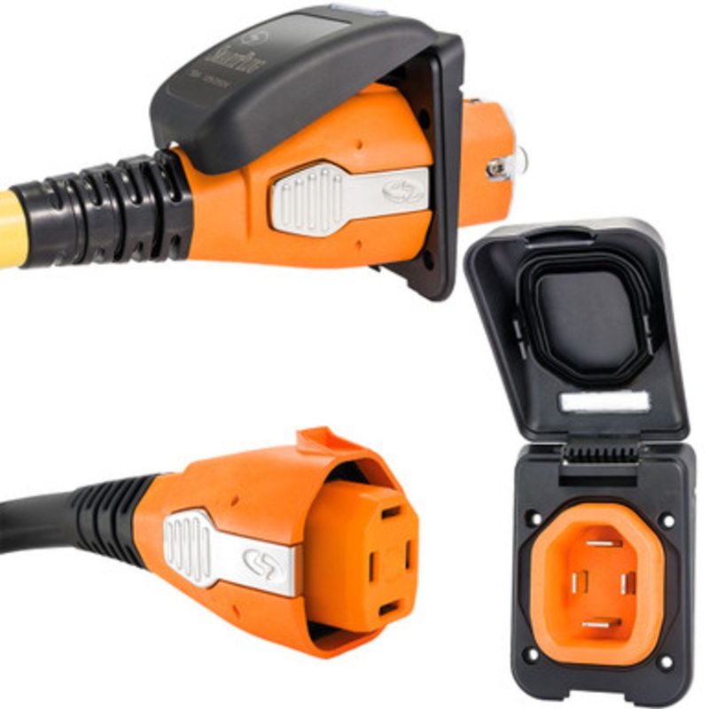 SmartPlug B50ASSYPB Combo Kit Connector & Non-Metallic Inlet – Black Inlet 50 Amp