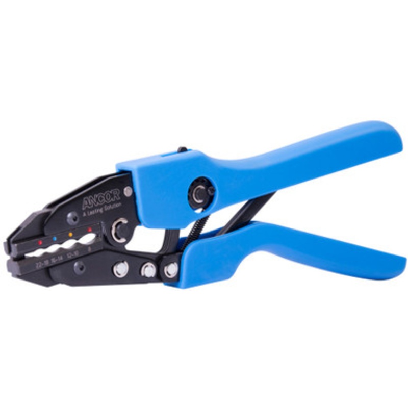 Ancor Single Crimp Ratchet Tool f/ 22-8 AWG Heatshrink, Vinyl & Nylon Insulated Terminals & Connectors