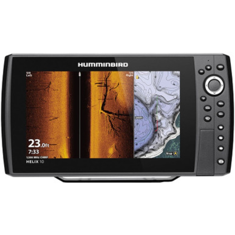 Humminbird HELIX 10 G3N – CHIRP MEGA SI Fishfinder/GPS Combo w/ Transom Mount Transducer