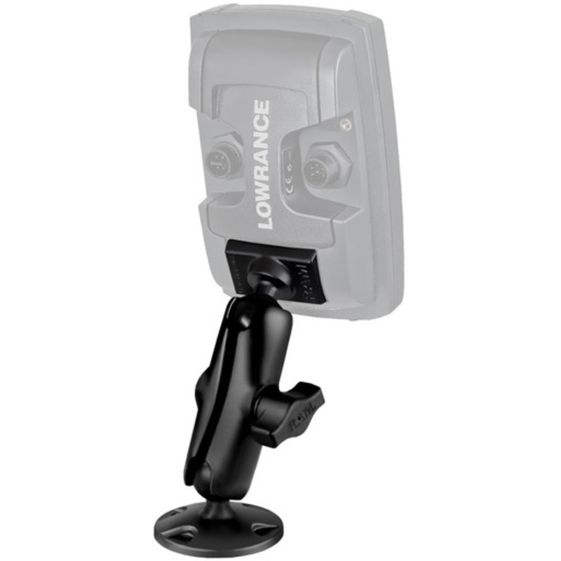 RAM 1 Ball Light Use Composite Mount f/ Lowrance Elite-4 & Mark-4 Series Fishfinders