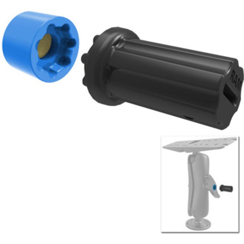 RAM Mixed Combination Pin-Lock Security Nut & Key Knob f/ 2.25/3.38 Diameter D/E Size Arms