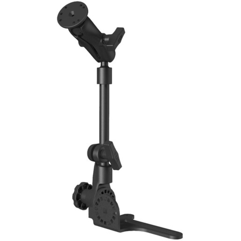 RAM Universal No-Drill RAM Pod HD Vehicle Mount – Double Socket Arm & 2.5 Round Base (AMPS Hole Pattern)