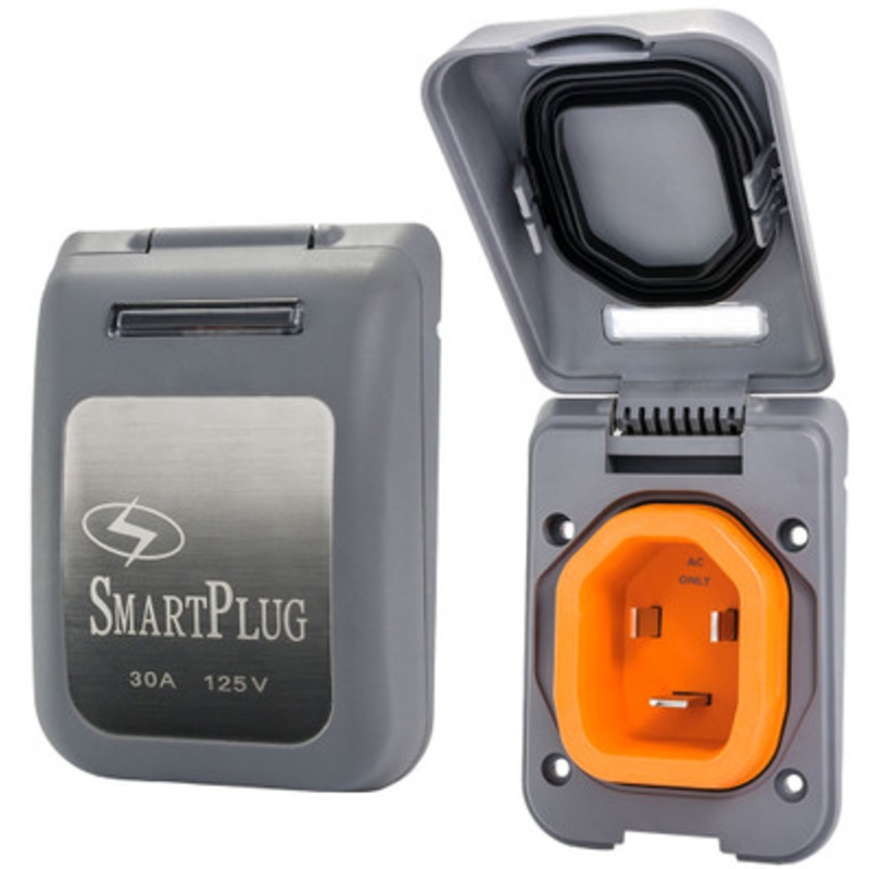 SmartPlug BM30PG Non-Metallic Inlet with Cover Assembly – Gray 30 Inlet Amp