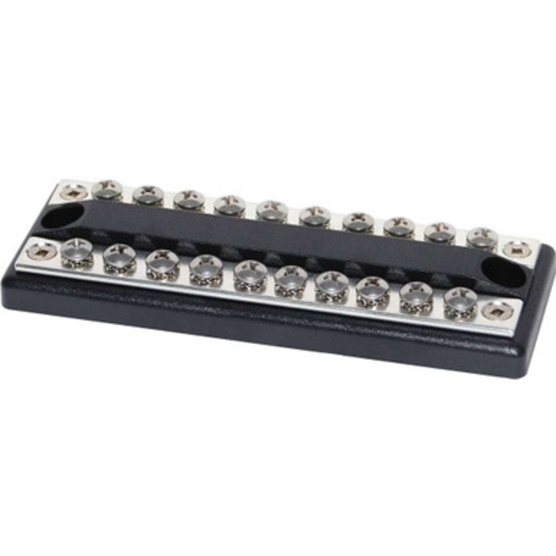 Blue Sea 2702 DualBus 100 Amp Common BusBar 10×8-32 Screw Terminal