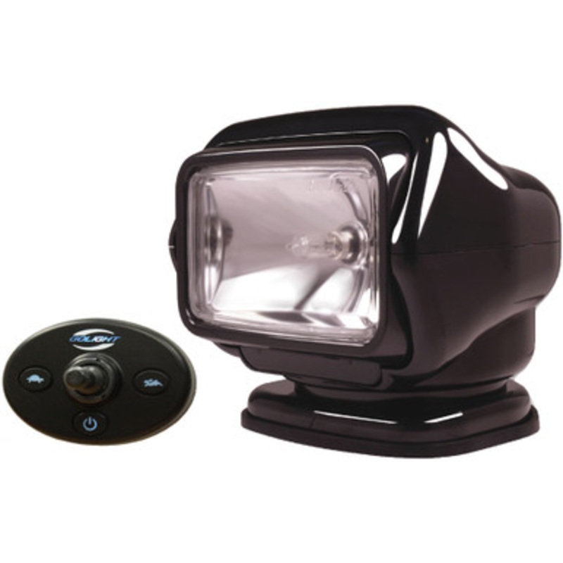 Golight Stryker Searchlight 12V w/ Wired Dash Control & 20′ Wire Harness – Black