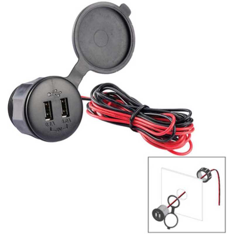Poly-Planar USB-PM Panel Mount USB Charge Port – 12V