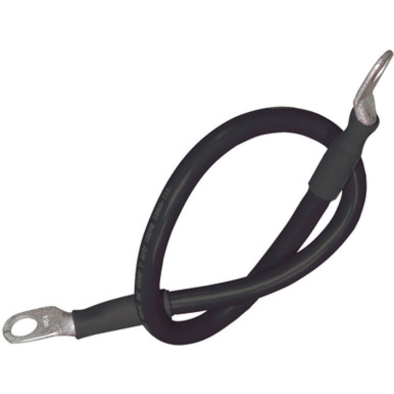 Ancor Battery Cable Assembly – 2 AWG (34mm Squared) Wire, 5/16 (7.93mm) Stud, Black – 48 (121.9cm)