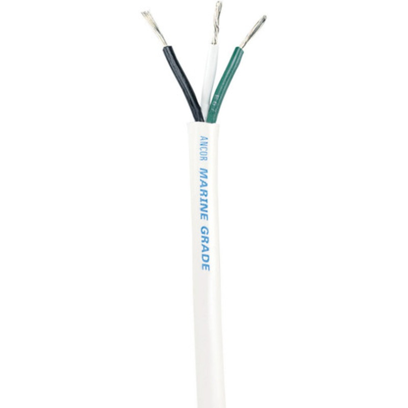 Ancor White Triplex Cable – Round – 16/3 AWG – 100′
