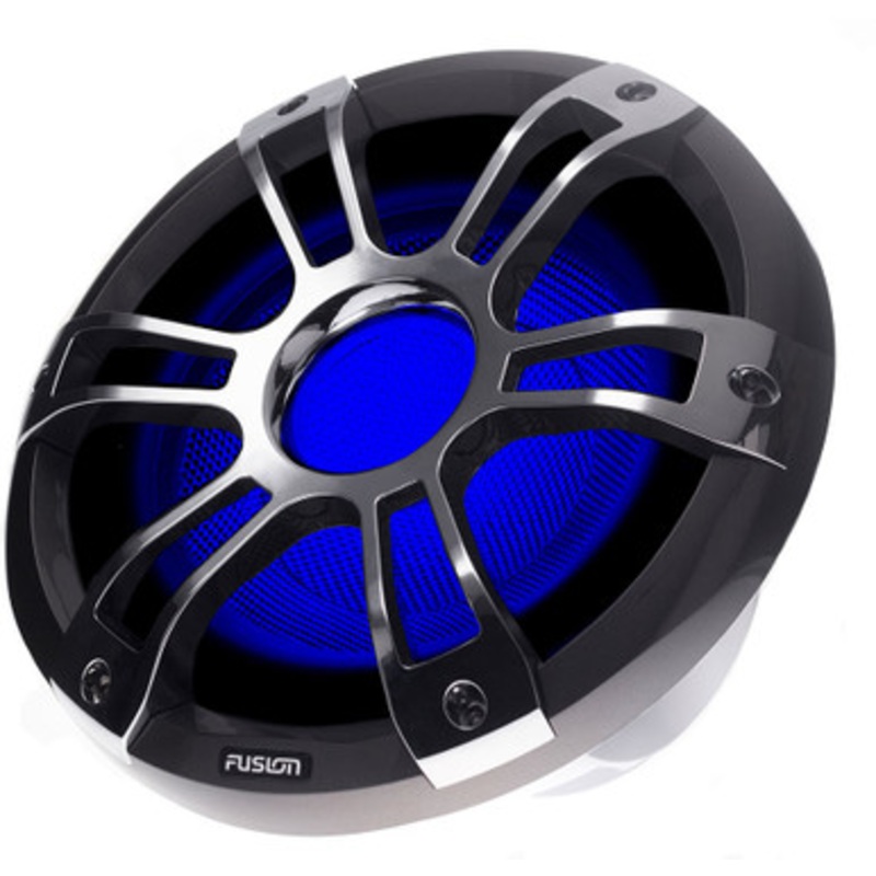 FUSION SG-SL101SPC Sports Marine Subwoofer w/ LEDs – 10 – 450W – Chrome