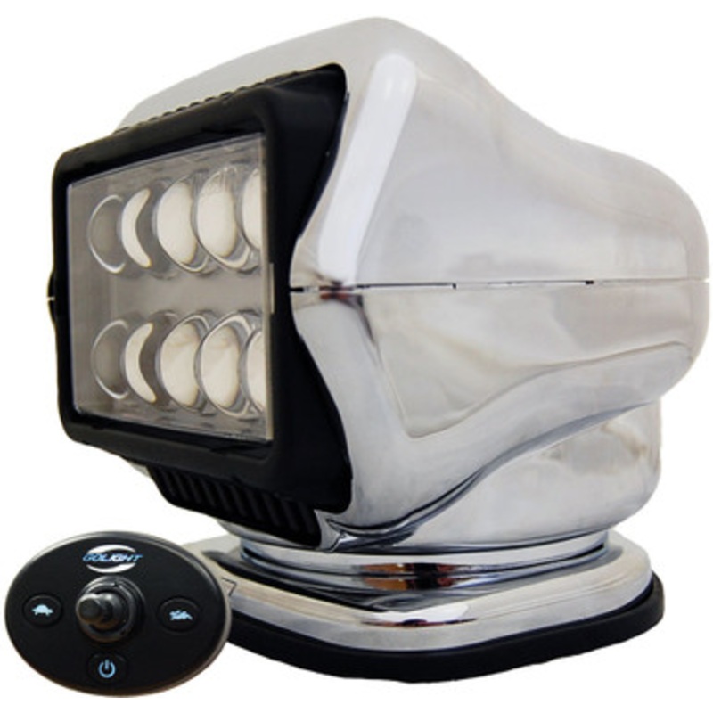 Golight LED Stryker Searchlight w/ Wired Dash Remote – Permanent Mount – Chrome