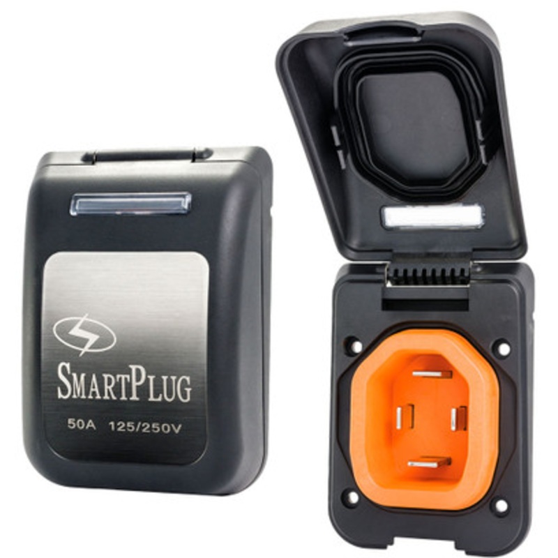 SmartPlug BM50PB Non-Metallic Inlet with Cover Assembly – Black 50 Inlet Amp